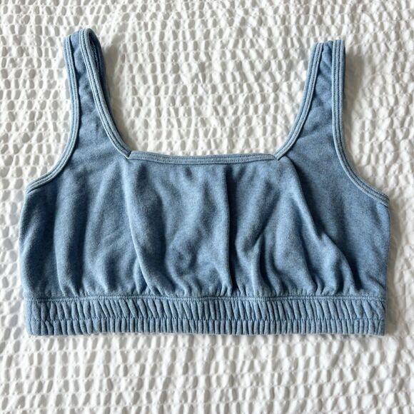 Colsie Womens Small Comfy Sweatshirt Material Blue Bralette Comfy Cozy Flaw - Picture 3 of 12